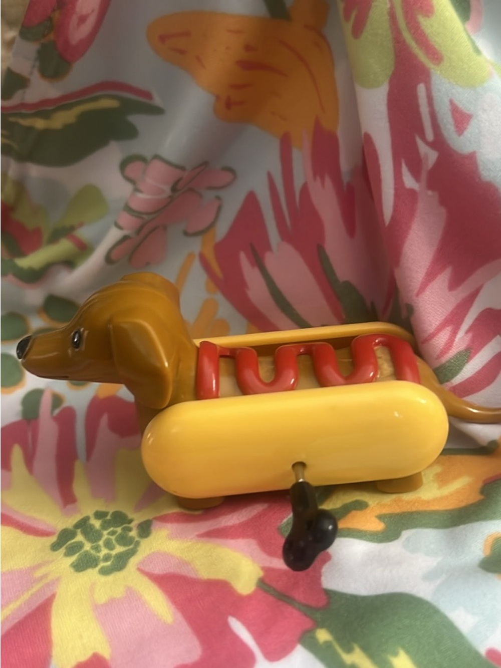 Yellow Dachshund Hot Dog Dog Toy - Unbranded